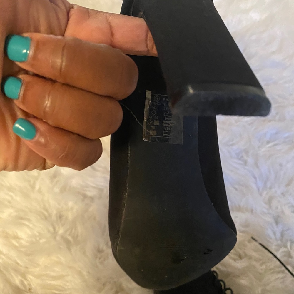 Black nylon boots